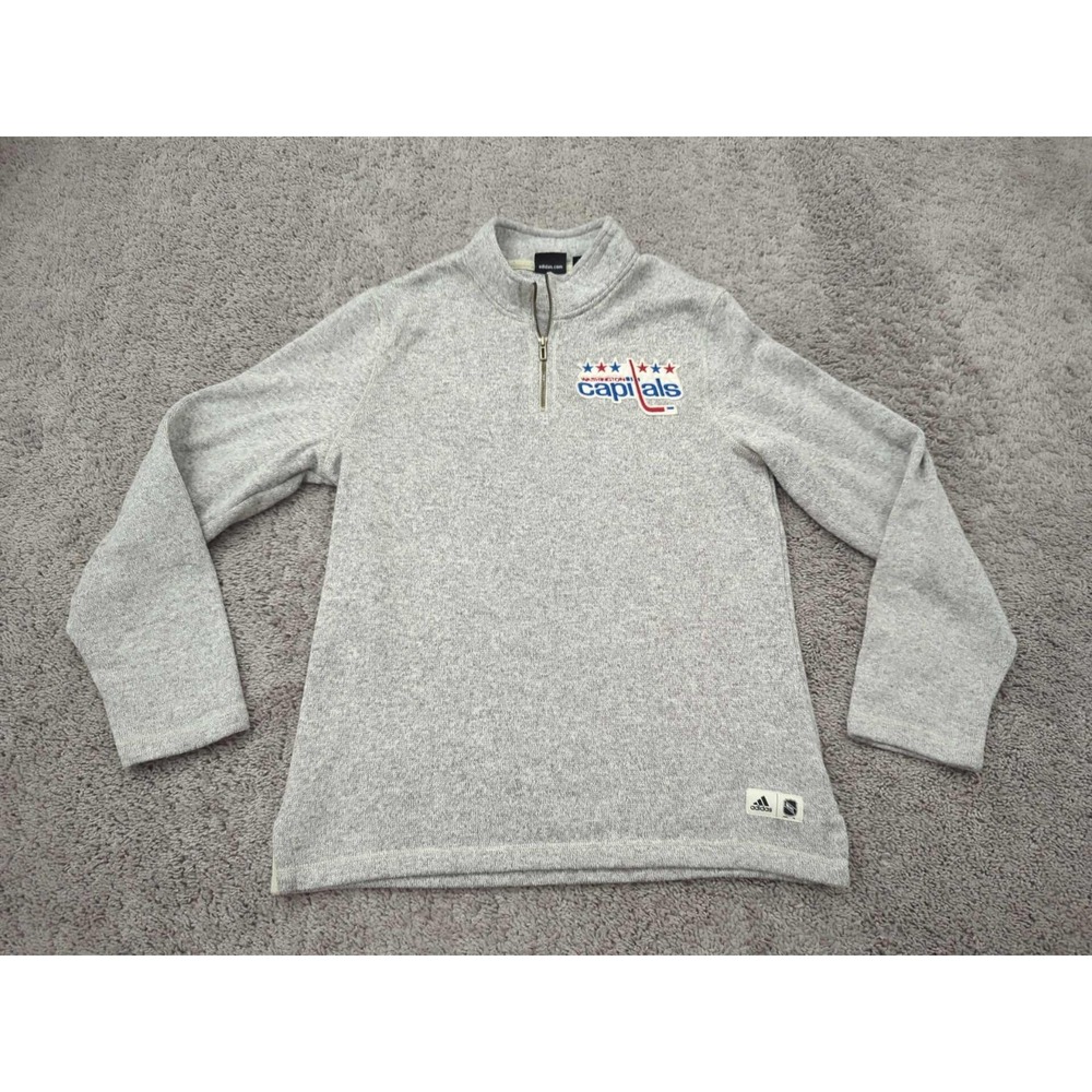 Washington Capital Pullover Sweater Mens Medium NHL Adidas Gray